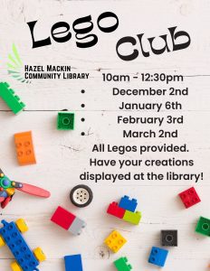 Lego Time (Ages 5-11)  Mackenzie Public Library